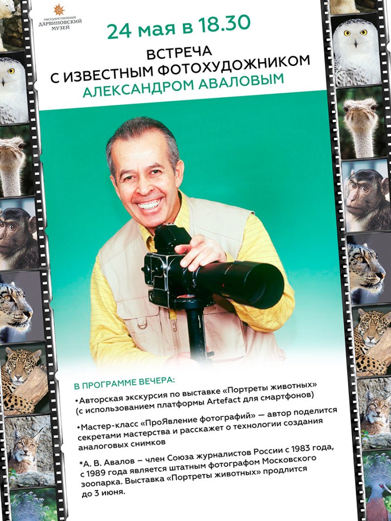 Встреча с фотохудожником Александром Аваловым на выставке «Портреты животных»