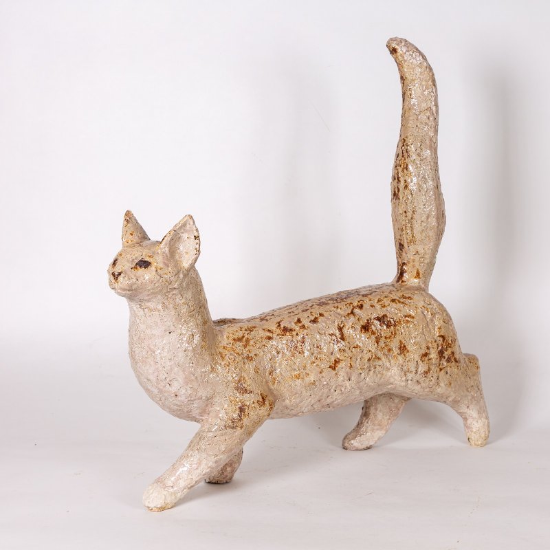 Е.С. Кузнецова. Идущая кошка. 1985. Майолика