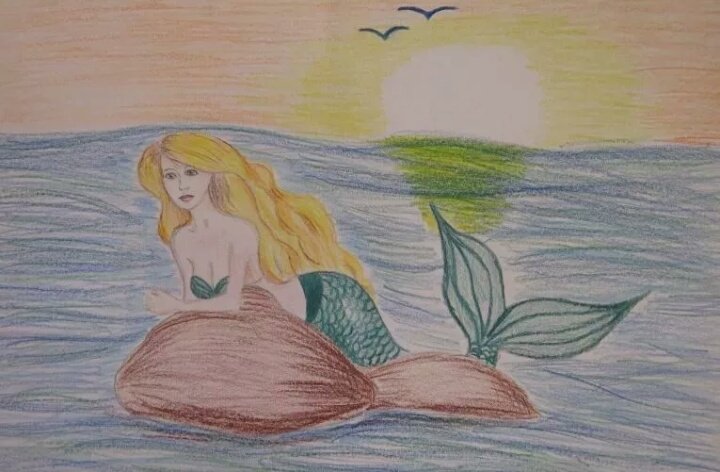 Рисунок к сказке андерсена русалка