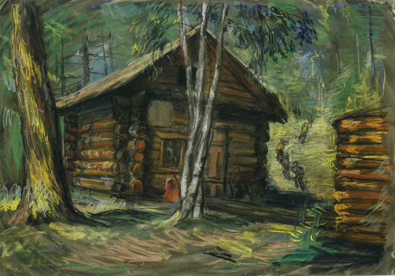 Рисунки Н.И. Федорова на месте событий
