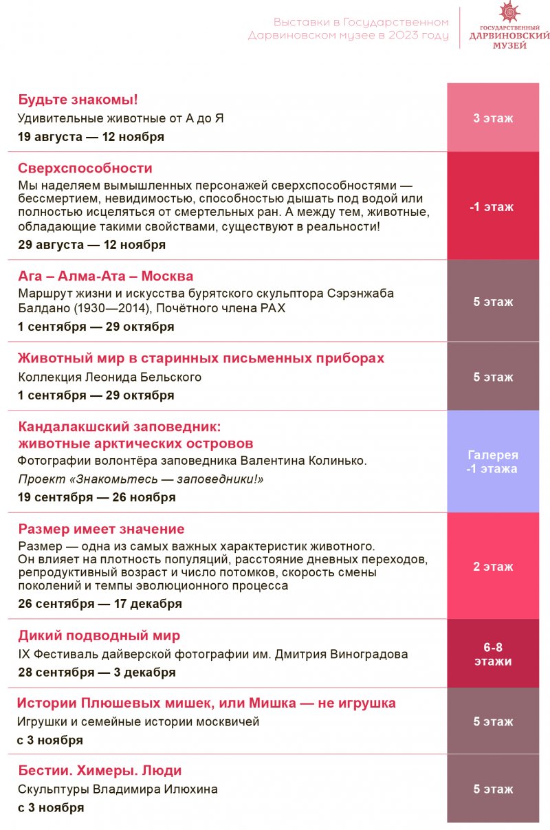 Выставки и праздники 2022