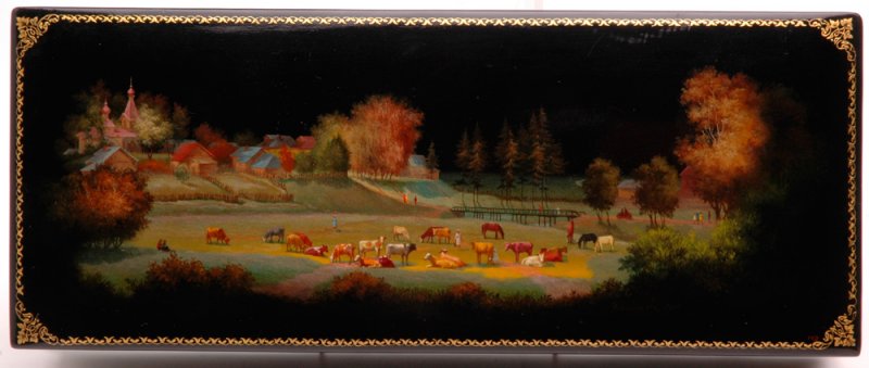 Шкатулка «Федоскино». 1958