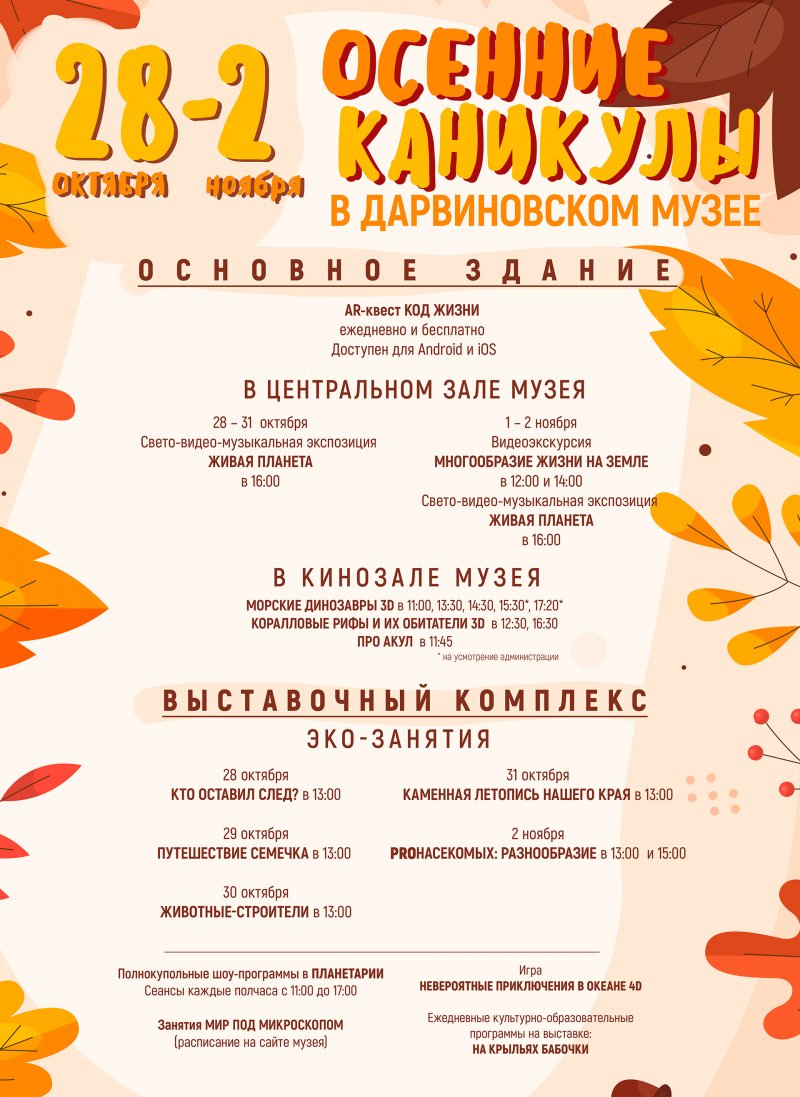 ОСЕННИЕ КАНИКУЛЫ 2025